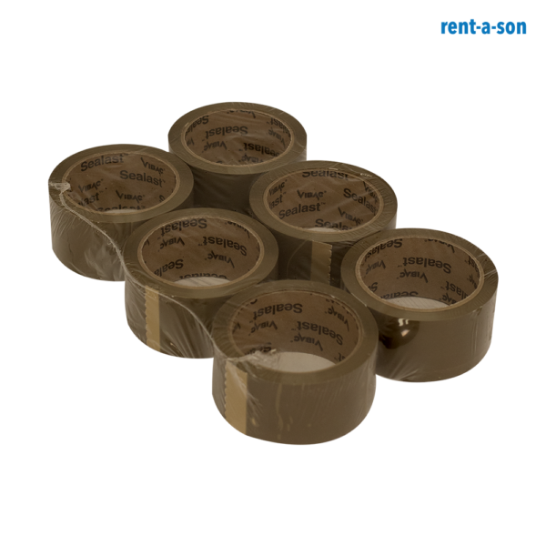 TAN PACKING TAPE (132M) 6 PACK